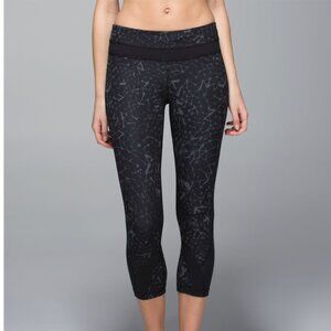 Lululemon Run Inspire Crop II Full On Luxtreme Mesh Star Crushed Coal Black 10